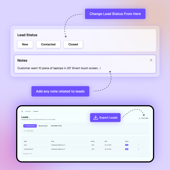 Manage leads in one place